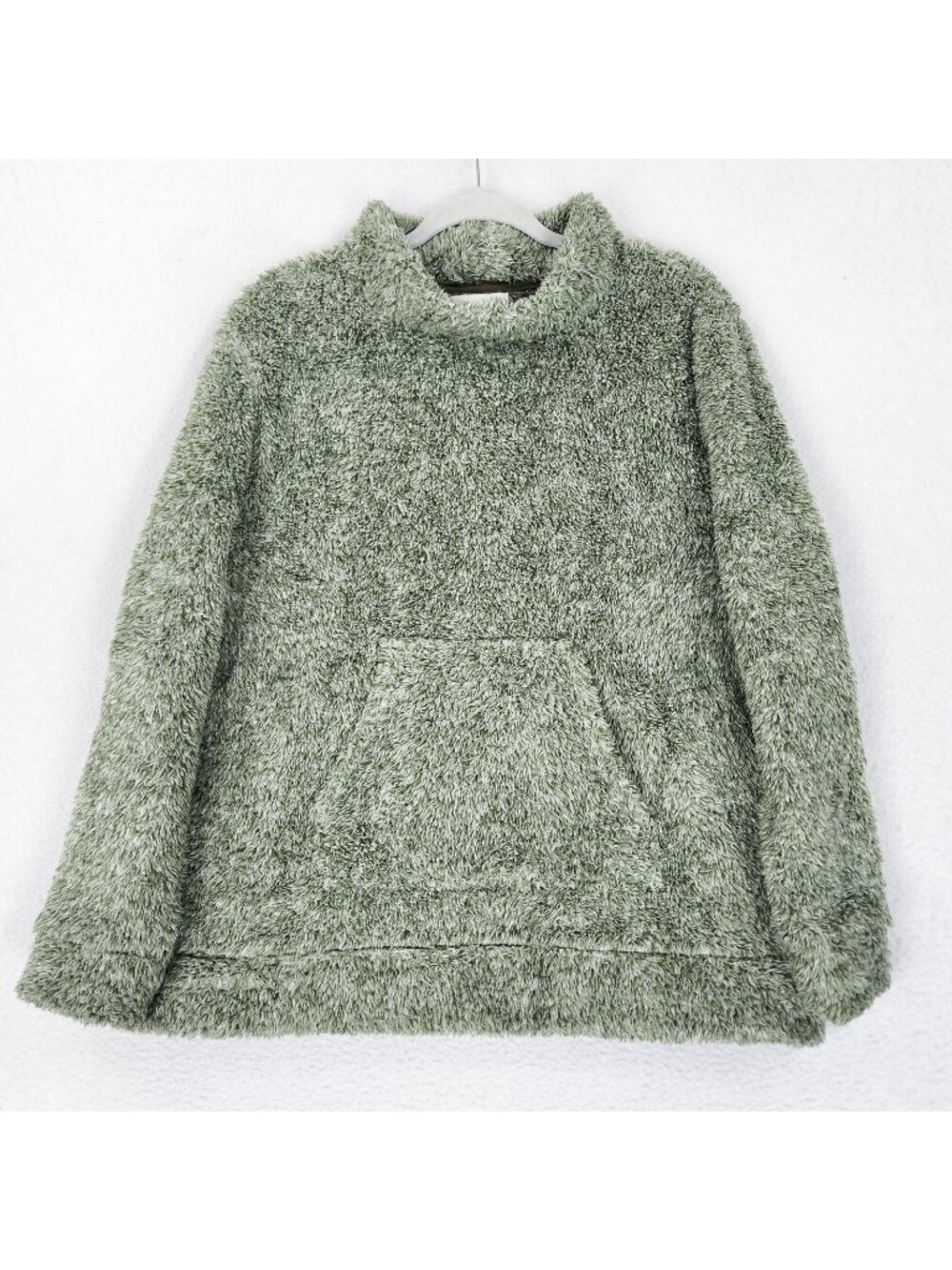 UGG Sweater Womens Medium Green Fleece Mock Neck Koolaburra Pullover Sweatshirt